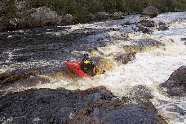 Packraft in the whitewater