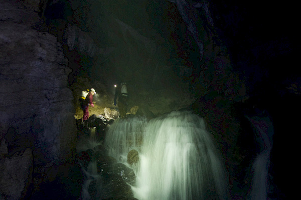 Large underground waterfall