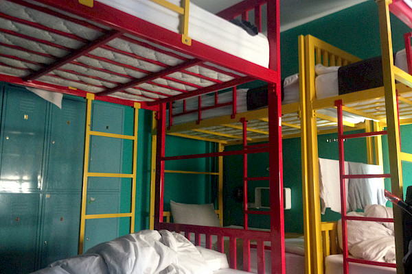 Brightly coloured bunks